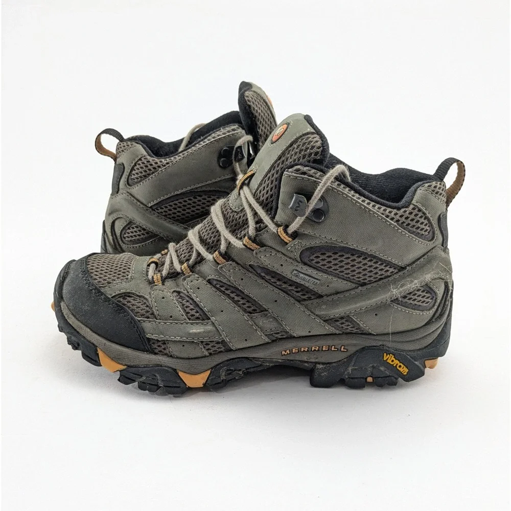 Men Merrell Moab 2 Mid GTX Waterproof Brown Goretex Hiking Boots J06057 Size 8.5